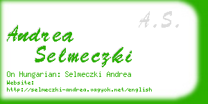 andrea selmeczki business card